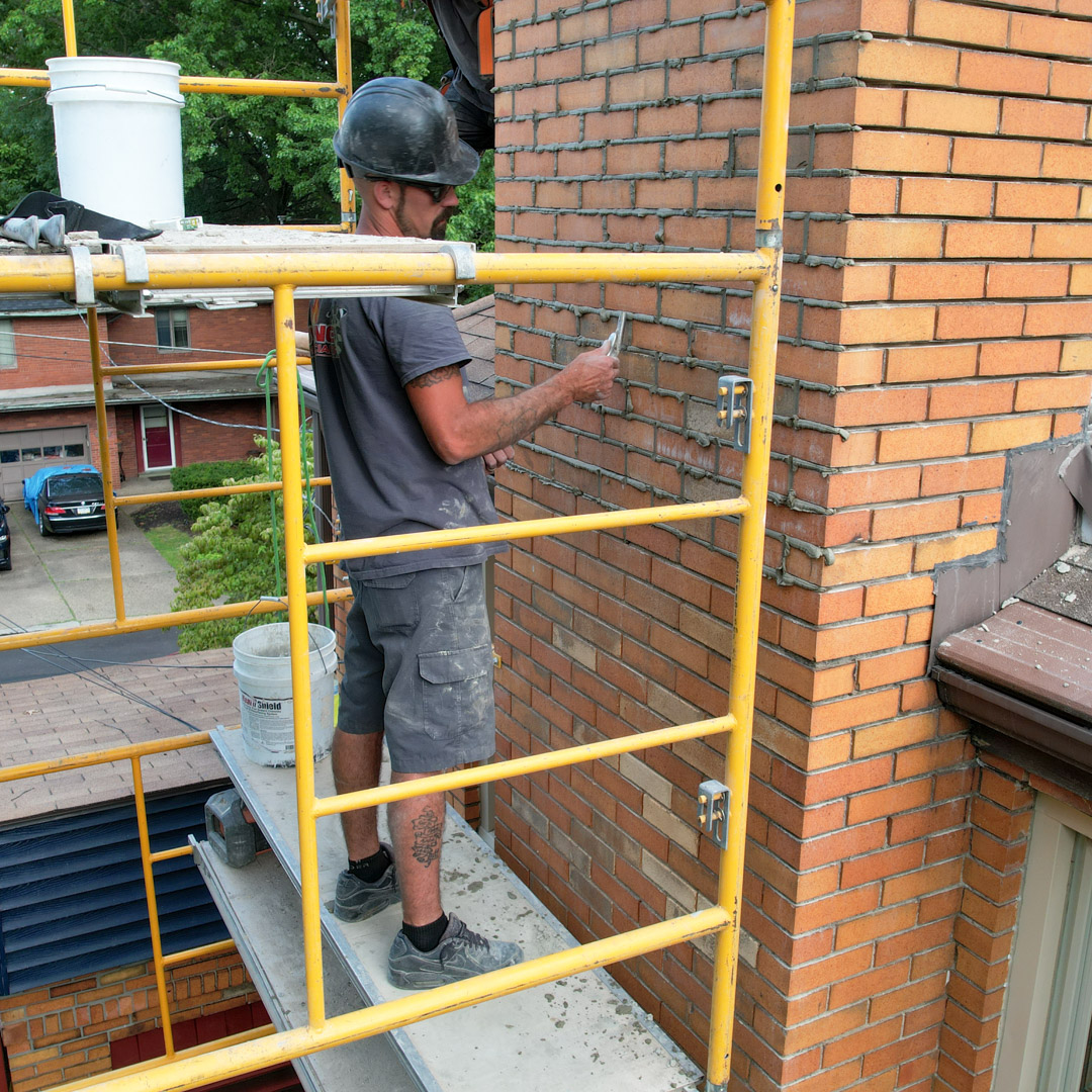 chimney masonry tuckpointing in Moon Township, PA